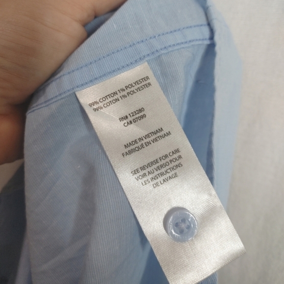 Travis Mathew Shirt Button Front‎ Shirt Sleeveless Cotton Blend Light Blue XXL - Picture 6 of 6